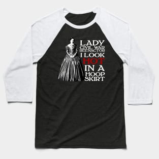 Lady Civil War Reenactor Baseball T-Shirt